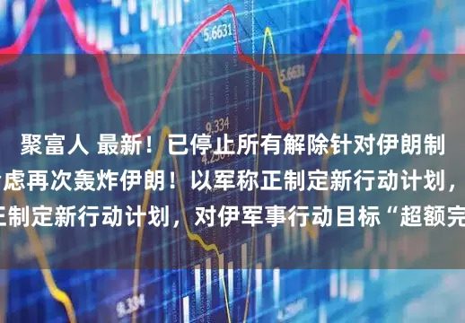 聚富人 最新！已停止所有解除针对伊朗制裁工作，特朗普：考虑再次轰炸伊朗！以军称正制定新行动计划，对伊军事行动目标“超额完成”