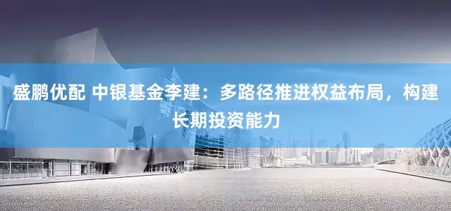 盛鹏优配 中银基金李建：多路径推进权益布局，构建长期投资能力